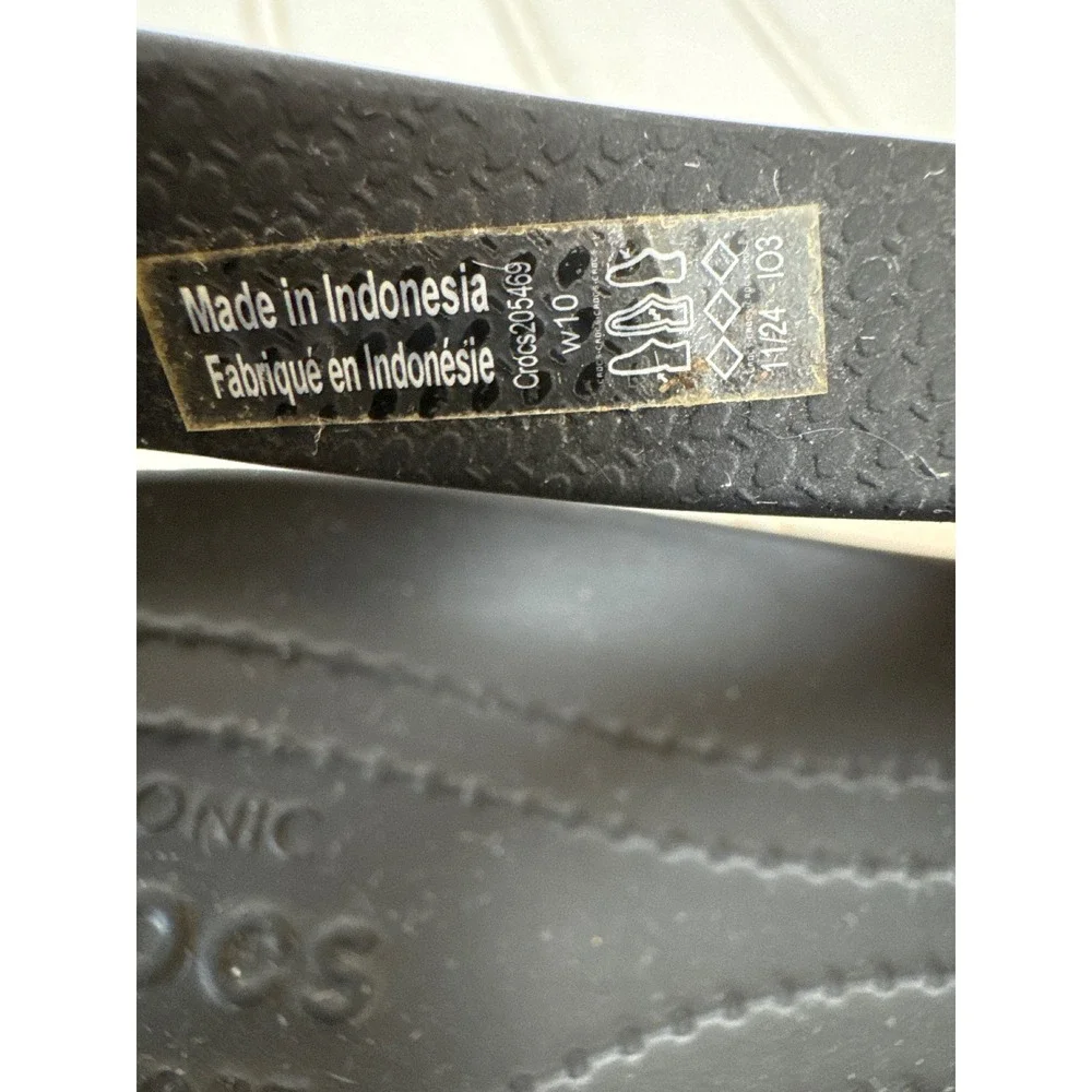 Crocs Serena Sandal Women's Size W 10 Black Strappy Lightweight Comfort Gorpcore